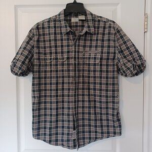 725 Original Shirt Men Large Plaid 100% Cotton Y2K